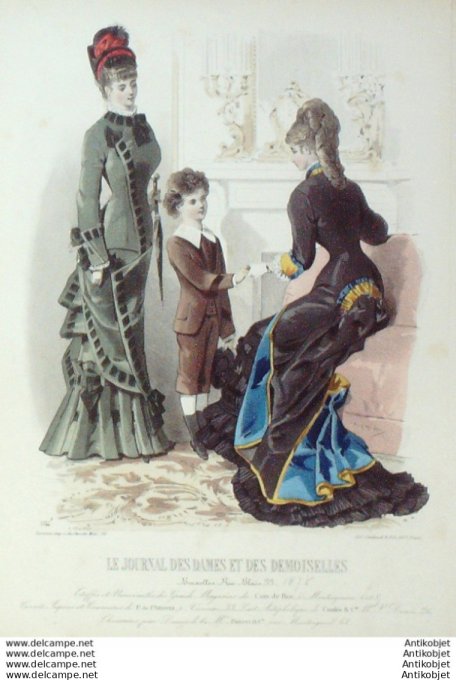 Journal des Dames Demoiselles 1877 # 1544 (Maison Plument)