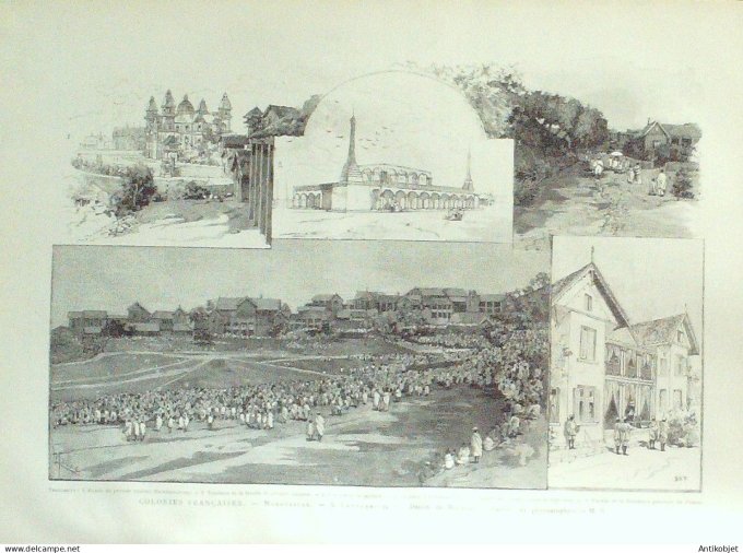 Le Monde illustré 1886 n°1548  Sénégal Madagascar Tananarive Bulgarie Tirnova Sofia Grenoble (38)