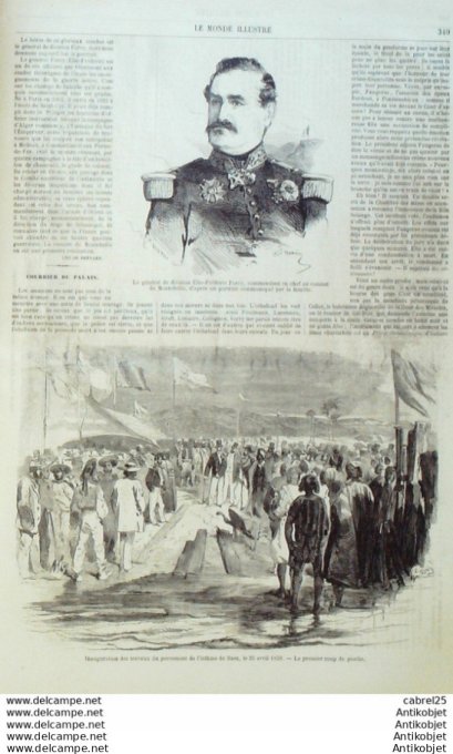 Le Monde illustré 1859 n°111 Egypte Alexandrie Caire Italie Piémont Crimée Old-Fort