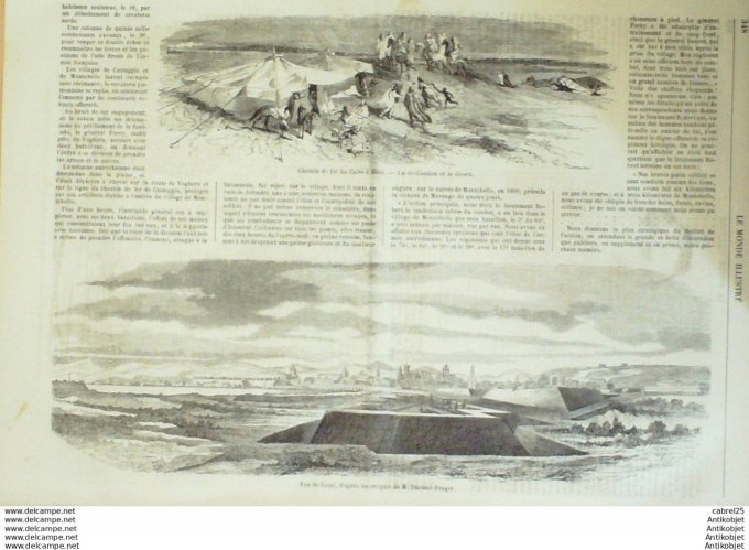 Le Monde illustré 1859 n°111 Egypte Alexandrie Caire Italie Piémont Crimée Old-Fort