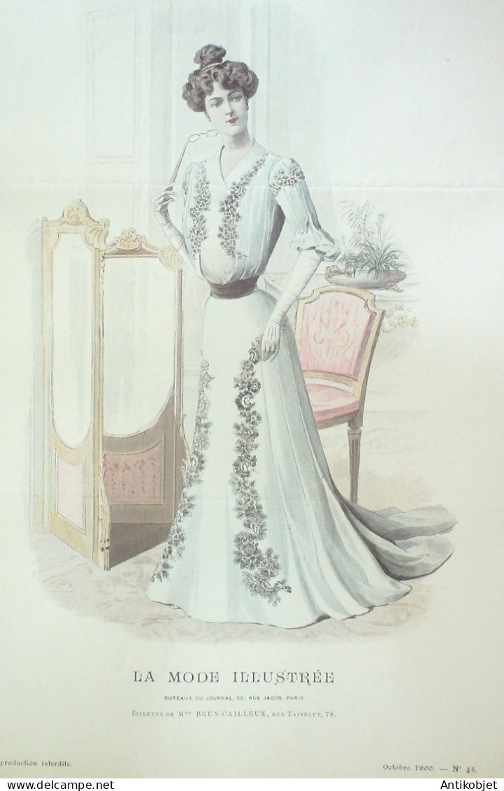 Gravure Mode illustree 1900 # 45 (Old Fashion plate) RARE