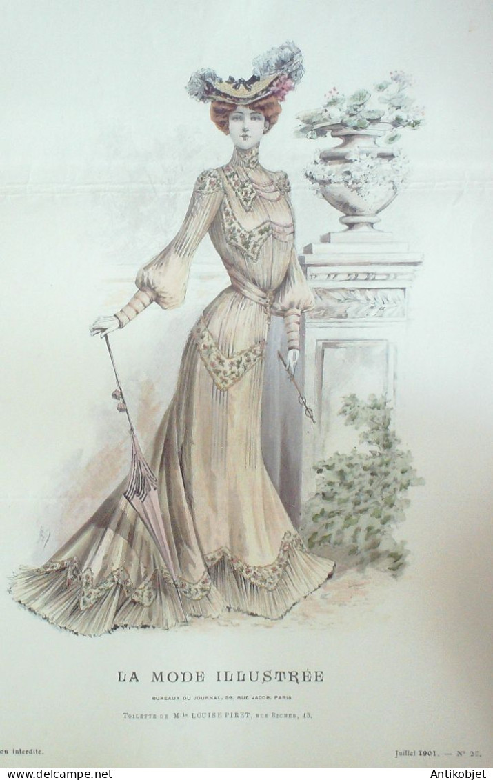Gravure Mode illustree 1901 # 27 (Old Fashion plate) RARE
