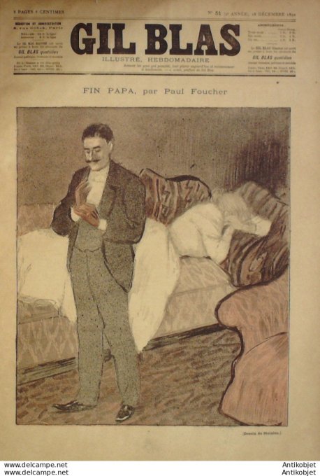 Gil Blas 1892 n°51 Paul FOUCHER Charles BAUDELAIRE René TARDIVAUX Jean RICHEPIN