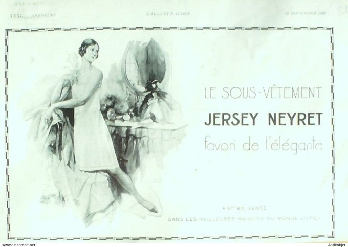 Publicité Lingerie Neyret 1934