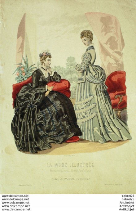 Gravure de mode Gazette de Famille 1875 n°163 (Maison Duboys)