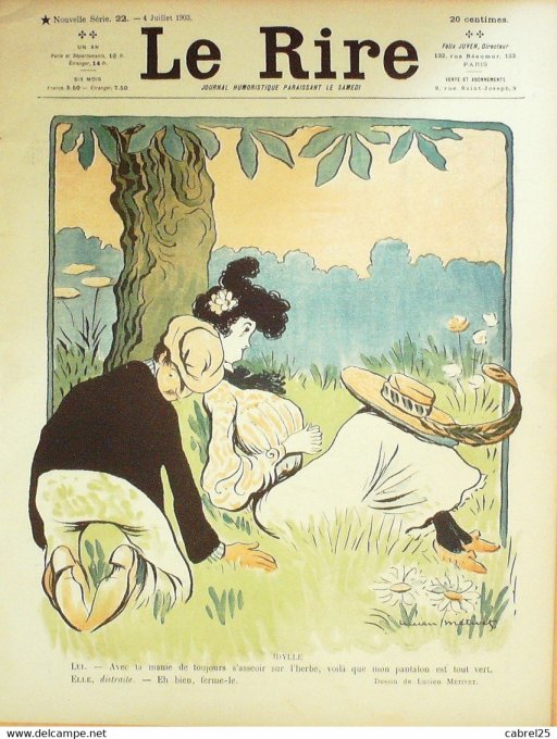 Le Rire 1903 n°22 Roubille Jeanniot Métivet Huard Iribe Avelot