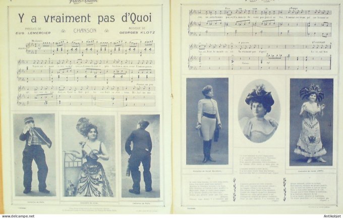 Paris qui chante 1905 n°143 Thibaud Numéro Spécial