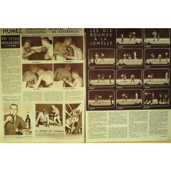 Miroir Sprint 1952 #  335 10 Nov Humez Hairston Thebaud Humez Lille Reims Tulle Brive