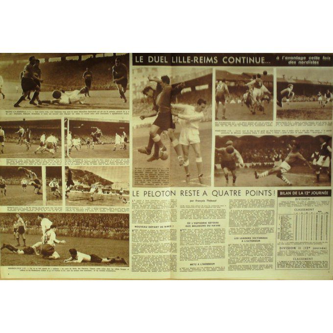 Miroir Sprint 1952 #  335 10 Nov Humez Hairston Thebaud Humez Lille Reims Tulle Brive