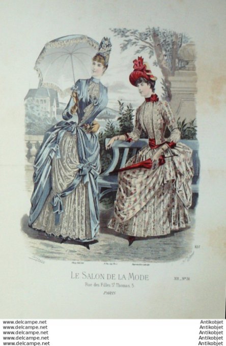 Gravure Mode Salon 1886 #  831 (Old Fashion plate)