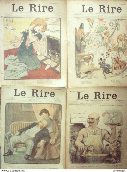 Le Rire 1901 lot 4 revues Willette Faivre Meunier Leandre Guydo Sancha Riezer
