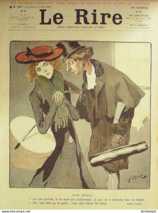 Le Rire 1902-06-14 # 397 Journal humoristique Ed.Originale Le President en balance"