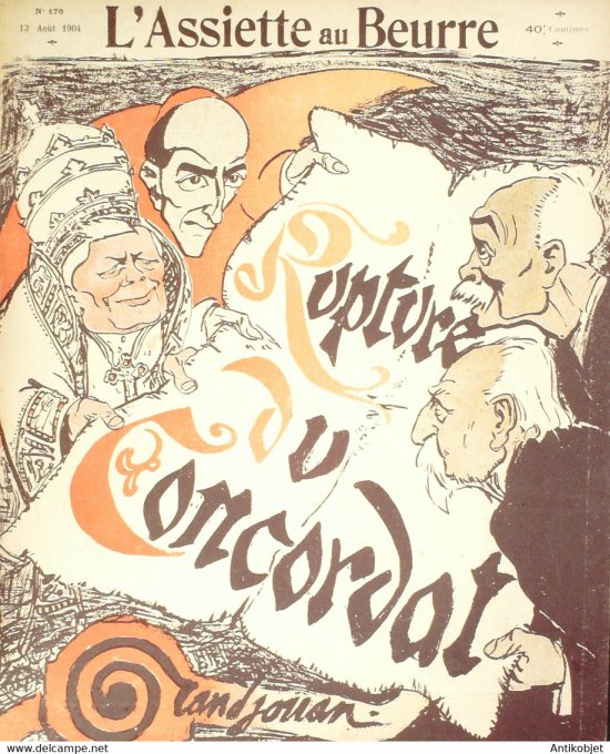L'Assiette au beurre 1904 # 176 Rupture du Concordat Grandjouan
