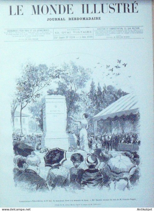 Le Monde illustré 1880 n°1210 Ville-d'Avray Meudon (92) Lyon (69) Corot Rennes (35)