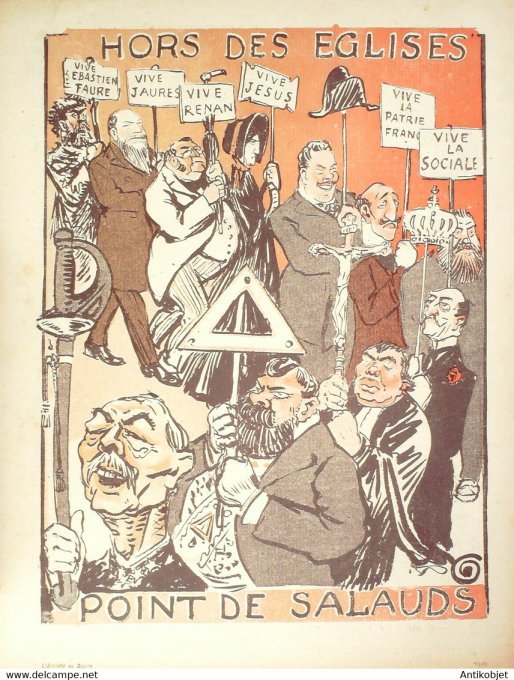 L'Assiette au beurre 1904 # 176 Rupture du Concordat Grandjouan