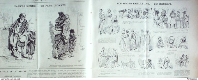 Le Journal Amusant 1889 # 1689 Bal de Matelots a Toulon par Mars