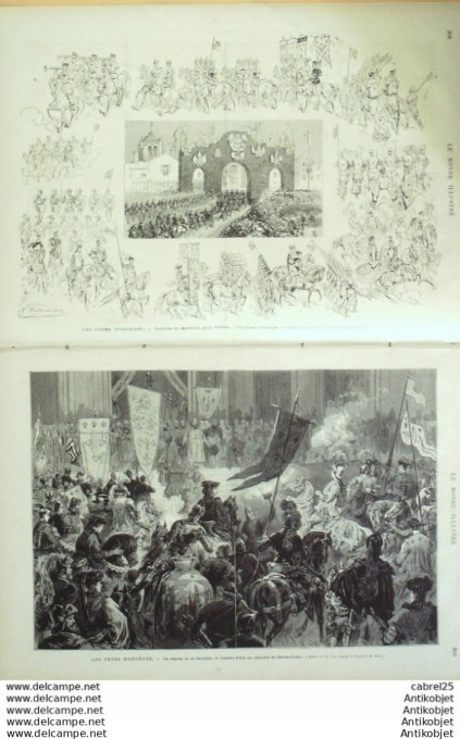 Le Monde illustré 1876 n° 996 Orléans (45) Jeanne D'arc Grèce Consuls Algérie El Amri Oasis Usa Phil