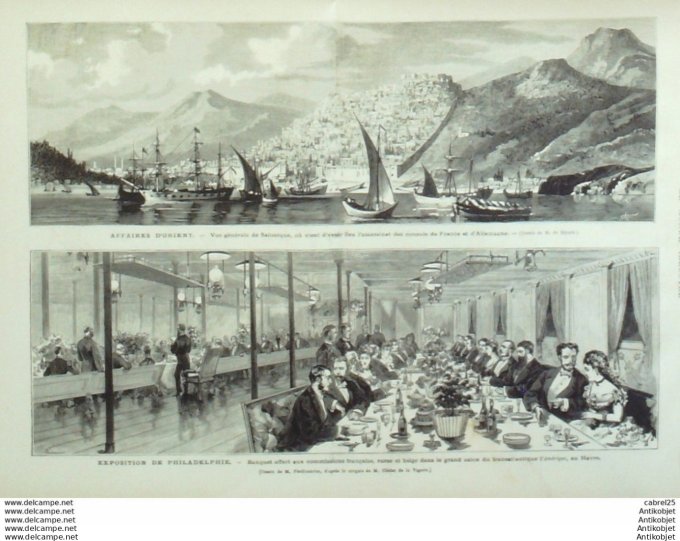 Le Monde illustré 1876 n° 996 Orléans (45) Jeanne D'arc Grèce Consuls Algérie El Amri Oasis Usa Phil