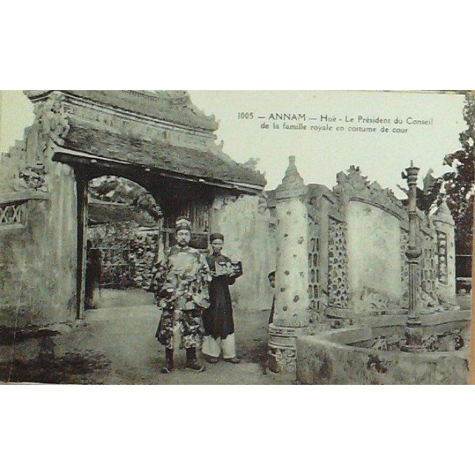 Cpa Chine Annam Hue Pdt Conseil De La Famille Royale 1908