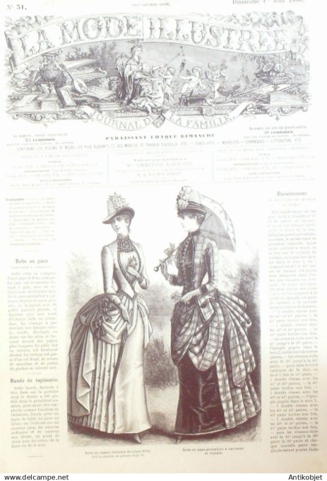 Mode illustree 1886 Lot de 10 journaux