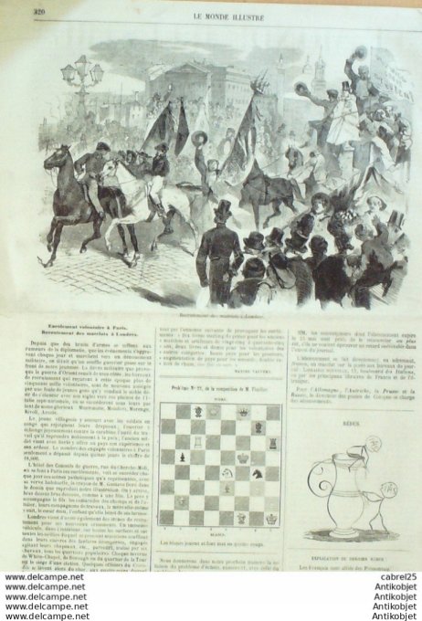 Le Monde illustré 1859 n°109 Angleterre Londres Hastings Italie Bochetta Espagne Arona Angera Egypte