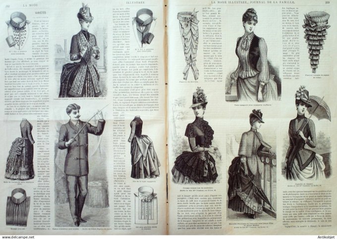 Mode illustree 1886 Lot de 10 journaux
