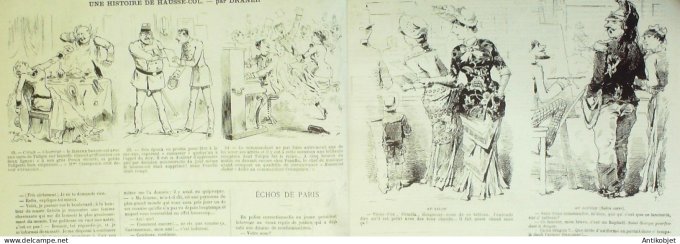 La Caricature 1882 #130 Histoire de Hausse-col Draner Tramway Negro Trock
