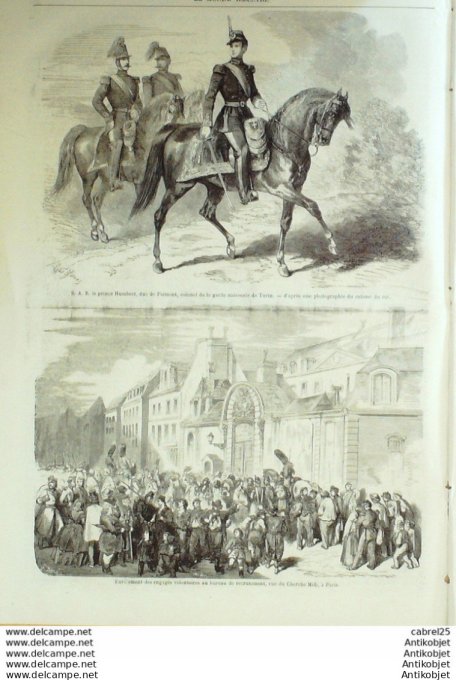 Le Monde illustré 1859 n°109 Angleterre Londres Hastings Italie Bochetta Espagne Arona Angera Egypte