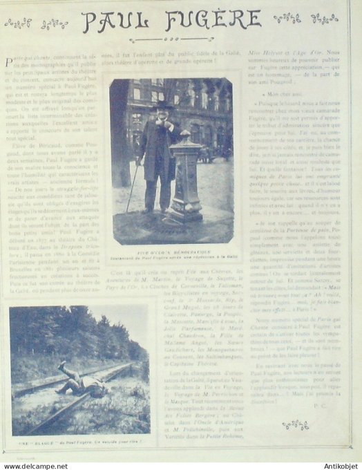 Paris qui chante 1905 n°142 Fugère Paul Numéro Spécial