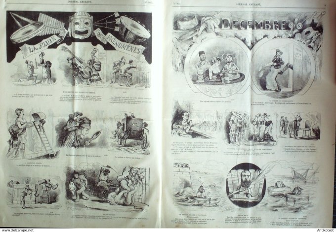 Le Journal Amusant 1874 #  907 La pluie des phenomenes Lafosse