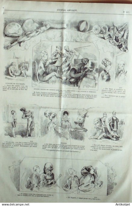 Le Journal Amusant 1874 #  907 La pluie des phenomenes Lafosse