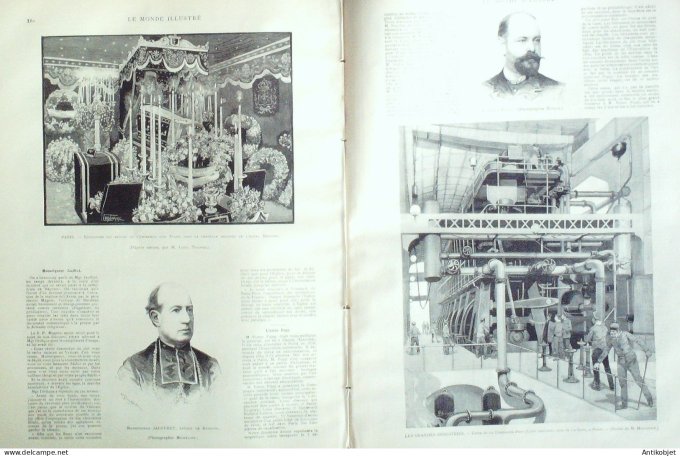 Le Monde illustré 1891 n°1811 Brésil Dom Pedro Bayonne (64) Mgr Jauffret