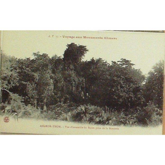 Carte Postale CAMBODGE ANGKOR THOM BALON de BONZERIE 1908