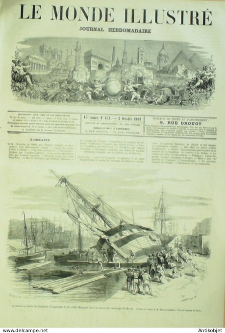 Le Monde illustré 1869 n°651 Havre (76) Suisse Genève Turquie Constantinople Belgique Liège