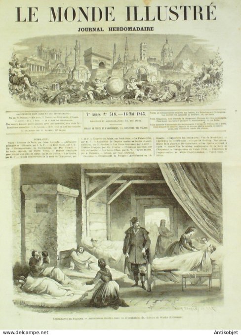 Le Monde illustré 1863 n°318 Lithuanie Wodka Cochinchine Go-Cong Tanien-Trung types Baskirs