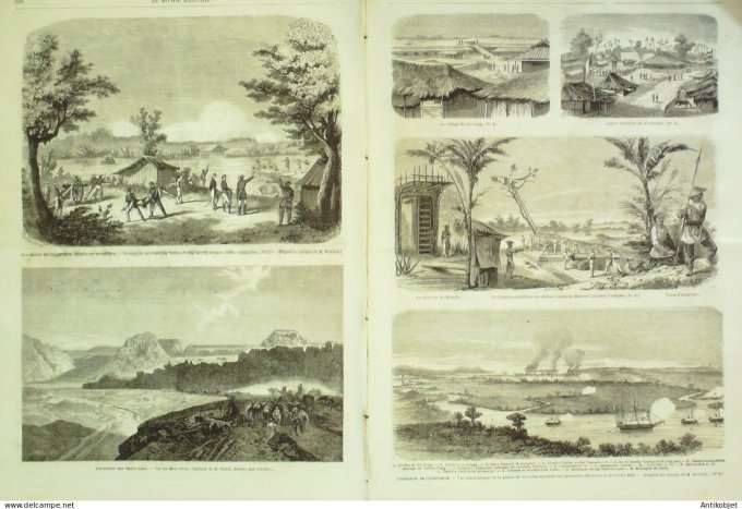 Le Monde illustré 1863 n°318 Lithuanie Wodka Cochinchine Go-Cong Tanien-Trung types Baskirs