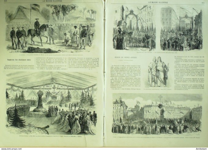 Le Monde illustré 1869 n°651 Havre (76) Suisse Genève Turquie Constantinople Belgique Liège