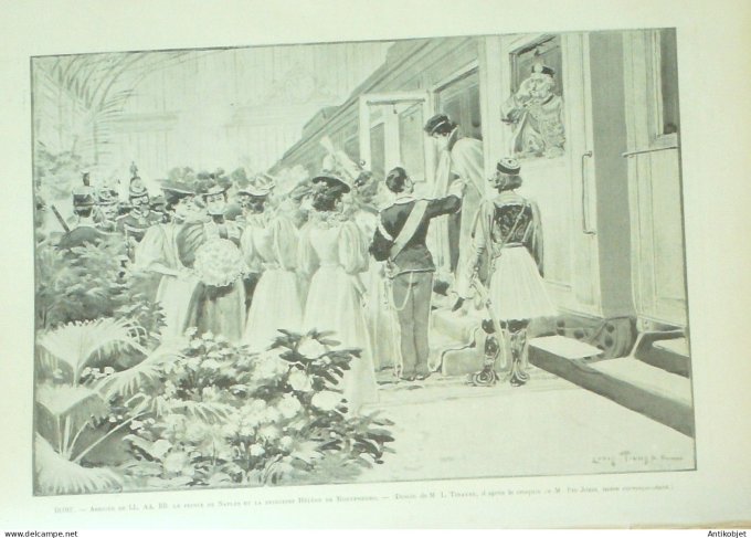 Le Monde illustré 1896 n°2066 Italie Rome prince de Naples mariage Lille (59) Albi (81)