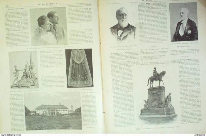 Le Monde illustré 1896 n°2066 Italie Rome prince de Naples mariage Lille (59) Albi (81)