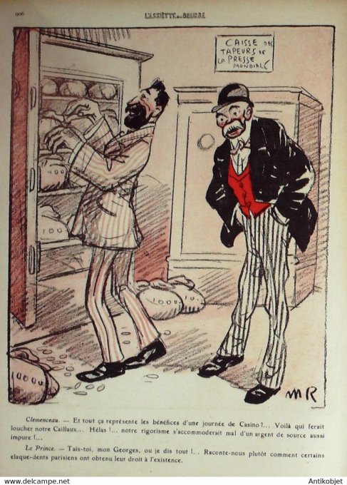 L'Assiette au beurre 1909 # 421 Fallières à Monaco Radiguet