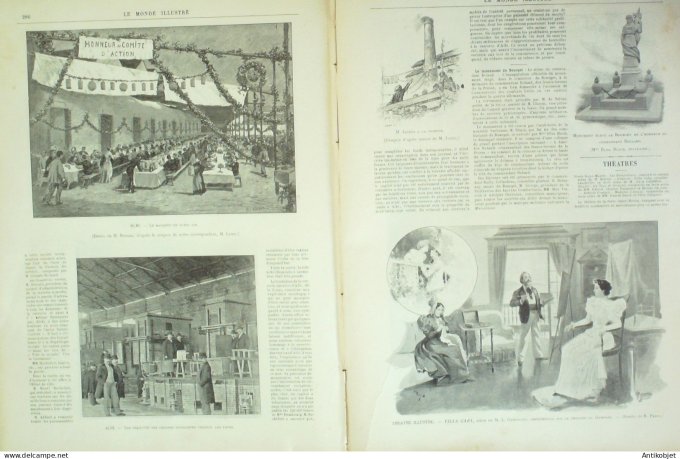 Le Monde illustré 1896 n°2066 Italie Rome prince de Naples mariage Lille (59) Albi (81)