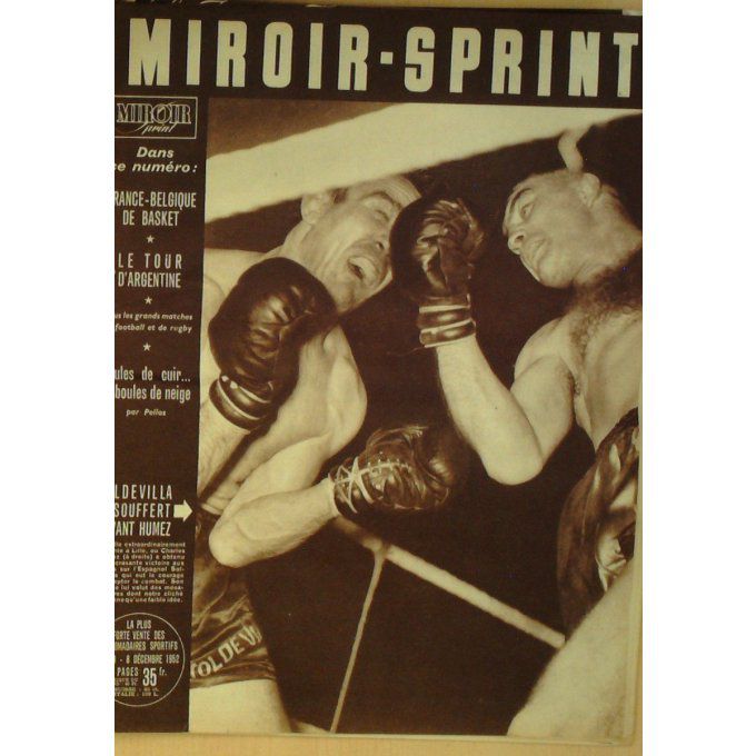 Miroir Sprint 1952 n° 339 8/12 SOLDEVILLA HUMEZ FRANCE/BELGIQU E TOUR ARGENTINE COSTE