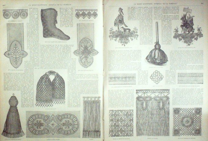 Journal Mode illustrée 1869 # 33 Coiffures