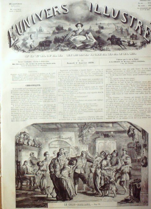 L'Univers illustré 1859 #  33 Collin-Maillard Ste-Chapelle Fernand Desnoyers