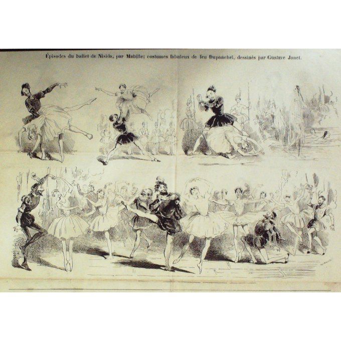 Le Journal pour RIRE 1848 n° 33 BALLET de NISIDA MABILLE COSTUMES du FEU DUPONCHEL