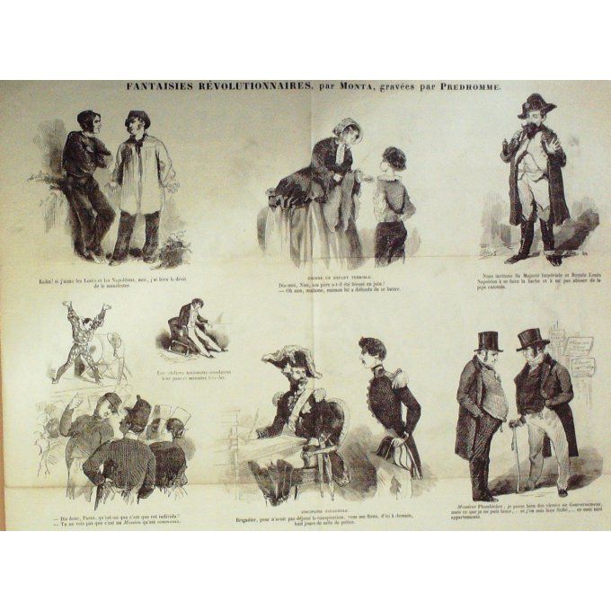 Le Journal pour RIRE 1848 n° 33 BALLET de NISIDA MABILLE COSTUMES du FEU DUPONCHEL