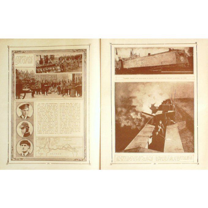 Panorama 1914 n°33-RAID FRIEDRICHSHAFEN-LILLE(59)-YPRES -MONOPLAN BIPLAN