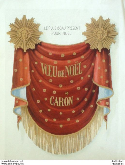 Publicite Cosmetique Caron Voeu de No«l 1936