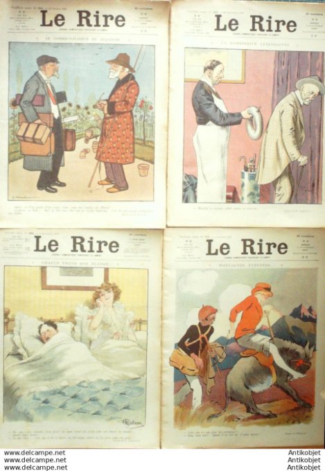 Le Rire 1913 lot 4 revues Flores Fabiano Roussau Genty Nollat Manfredini Guillaume