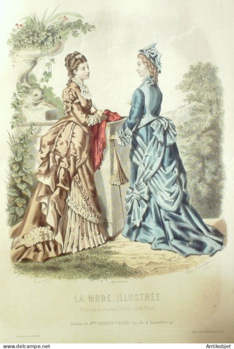 Gravure Mode illustree 1875 # 21 (Old Fashion plate)